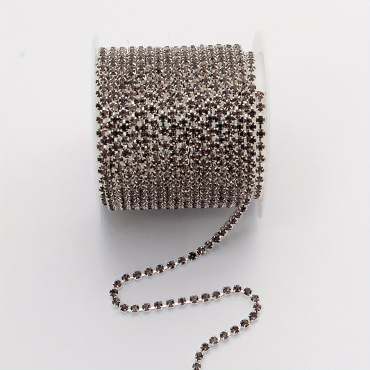 6 Pcs Claw Rhinestone Chain for DIY Nail Art, Shoes, Clothing