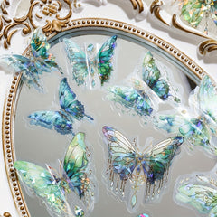 20 Sheets Creative Laser Craft PET Butterfly Stickers
