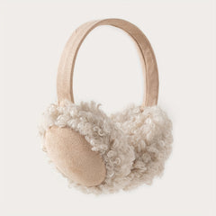 Women's Furry Teddy Bear & Sheepskin Ear Warmers Soft Plush Winter Headband
