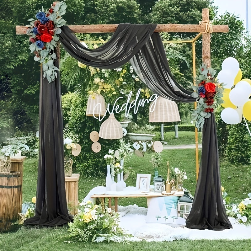 Wedding Arch Draping Fabric Soft Table Runner Tulle Sheer Scarf Valance