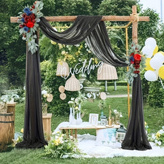 Wedding Arch Draping Fabric Soft Table Runner Tulle Sheer Scarf Valance