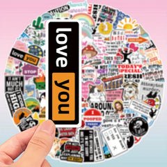 100 Sarcastic Stickers Humorous Cartoon Decals DIY Crafts Laptop Skateboard