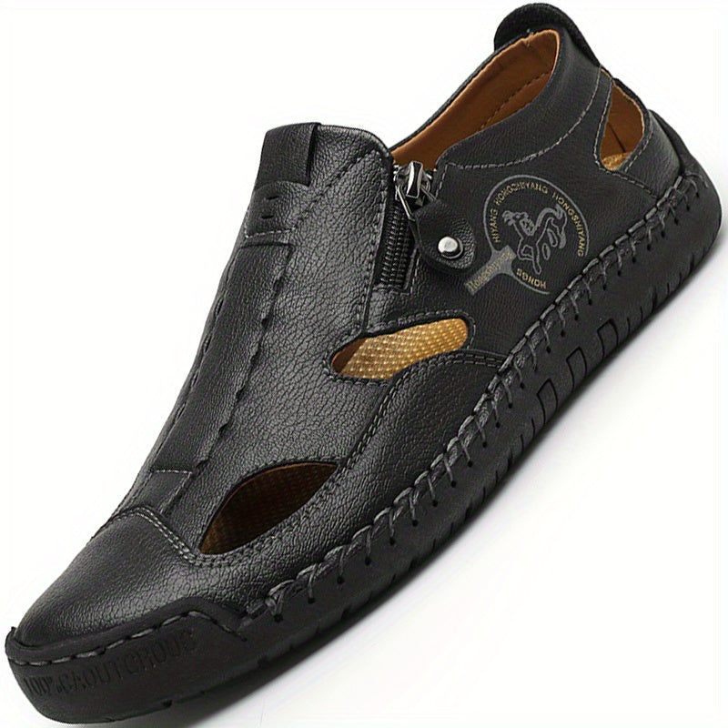 Men's Zipper Hiking Sandals Non Slip Beach Shoes