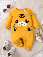 Animal 3D Shape Long Sleeve Romper Cotton Baby Girls Boys Jumpsuit