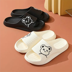 Women's Bear Pillow Slides Open Toe Non Slip Shoes