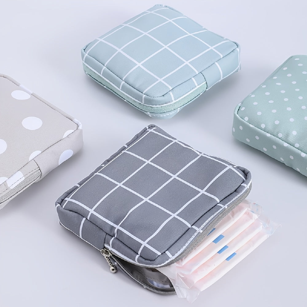 Portable Sanitary Napkin Storage Bag Mini Zipper Coin Purse