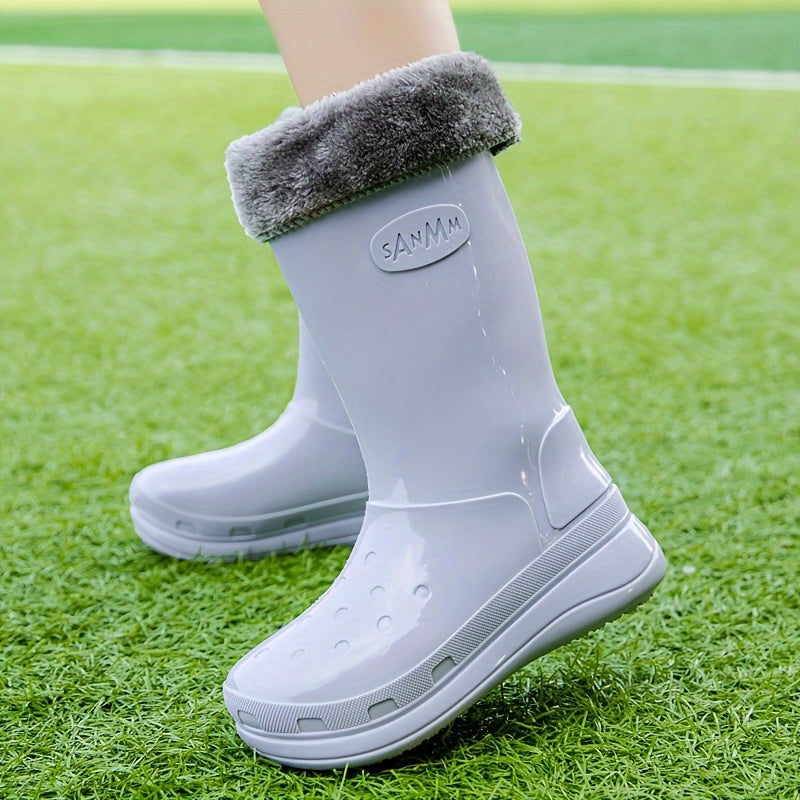 Women's Medium Tube Waterproof Rain Boots