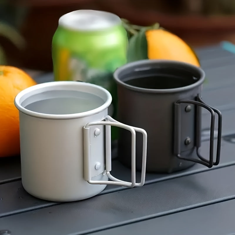 Portable Folding Aluminum Water Cup for Camping Picnic Hiking