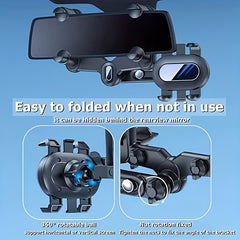 360 Degree Car Rearview Mirror Mobile Phone Bracket Rotatable