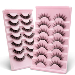 Wispy Mink Lashes 3D Cat Eye Pack 7 Pairs False Eyelashes