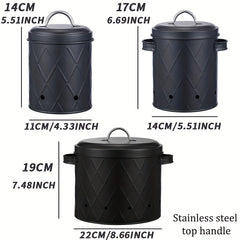 3pcs Set Metal Food Storage Container for Potatoes Onions Bread Coffee Beans