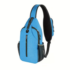 Sporty Chest Bag Zipper Crossbody Bag