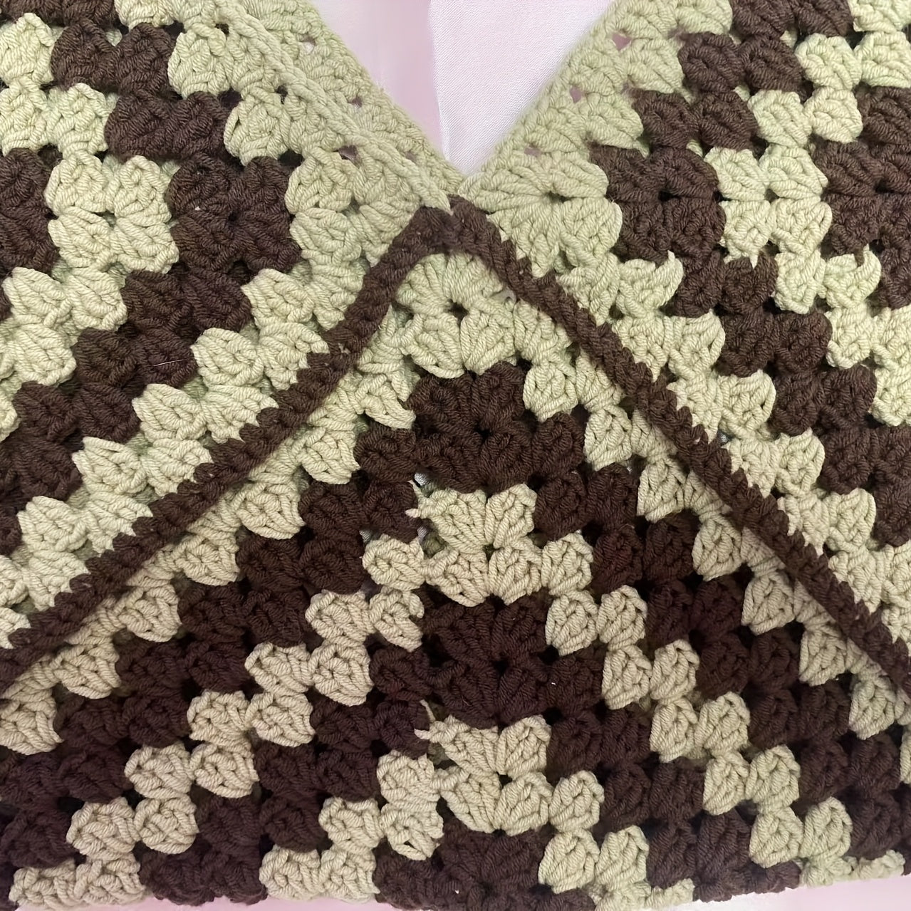 Woolen Crochet Bento Bag Crossbody Large Capacity Shoulder Bag