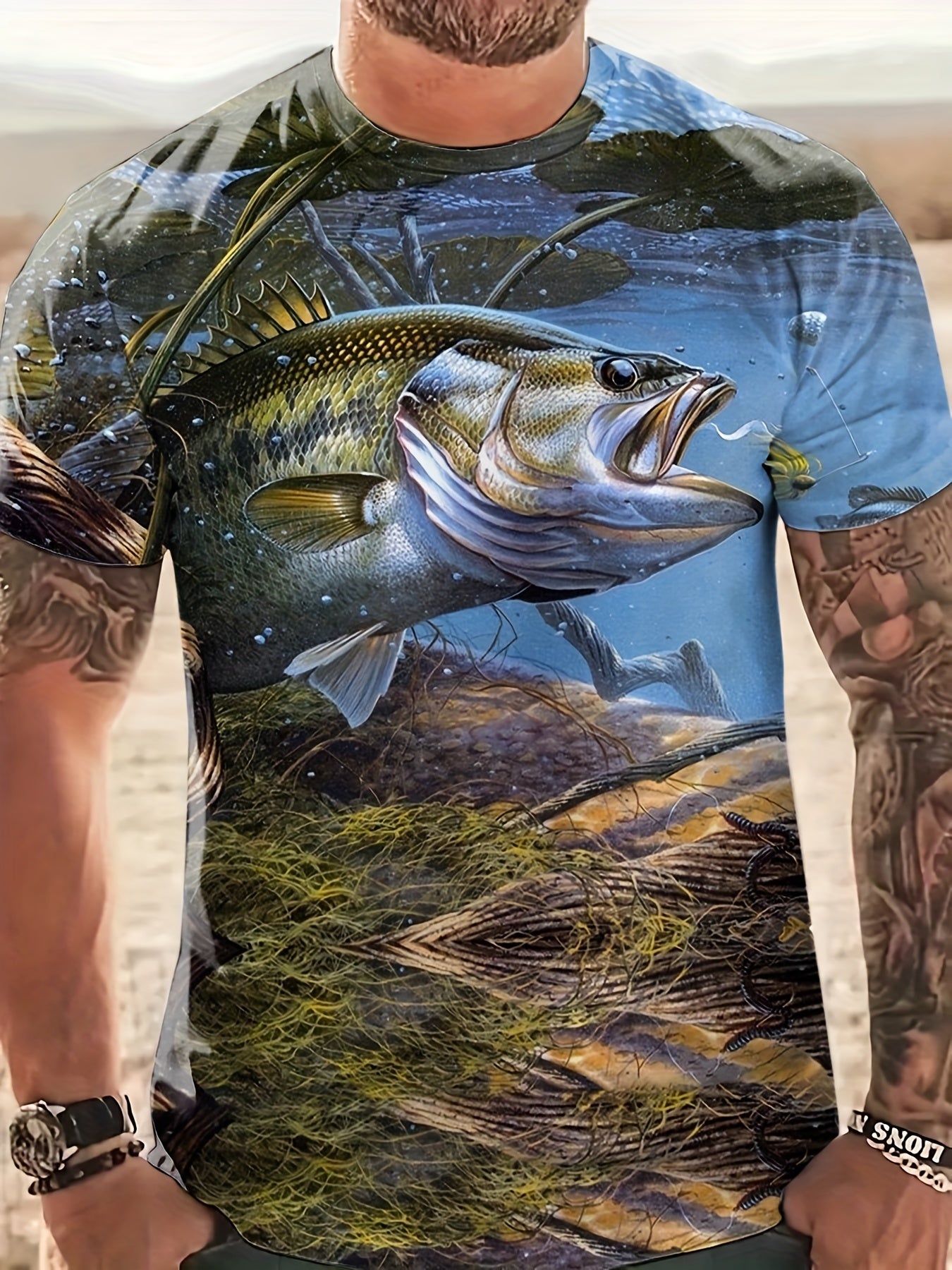 Men's Fishing T-Shirt Active Stretchy Summer Outdoor Clothing