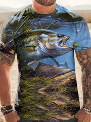 Men's Fishing T-Shirt Active Stretchy Summer Outdoor Clothing