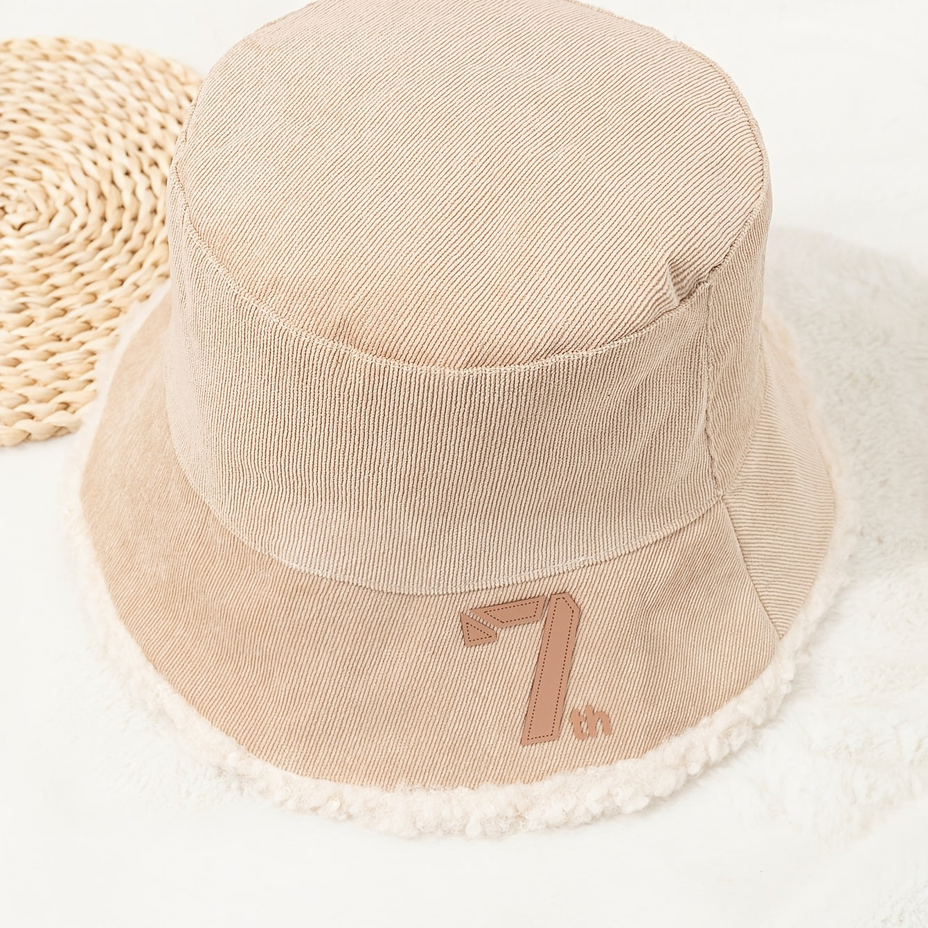 Reversible Thermal Bucket Hat Embroidery Fishermen Hat for Women