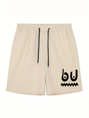 Men's Doodle Graphic Athletic Shorts For Summer