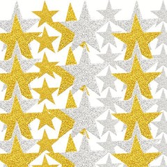 Golden & Silver Pentagram Foam Stickers for Crafts & Parties
