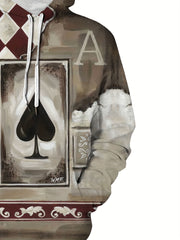 3D Print Hoodie Men's Casual Pullover Sweatshirt