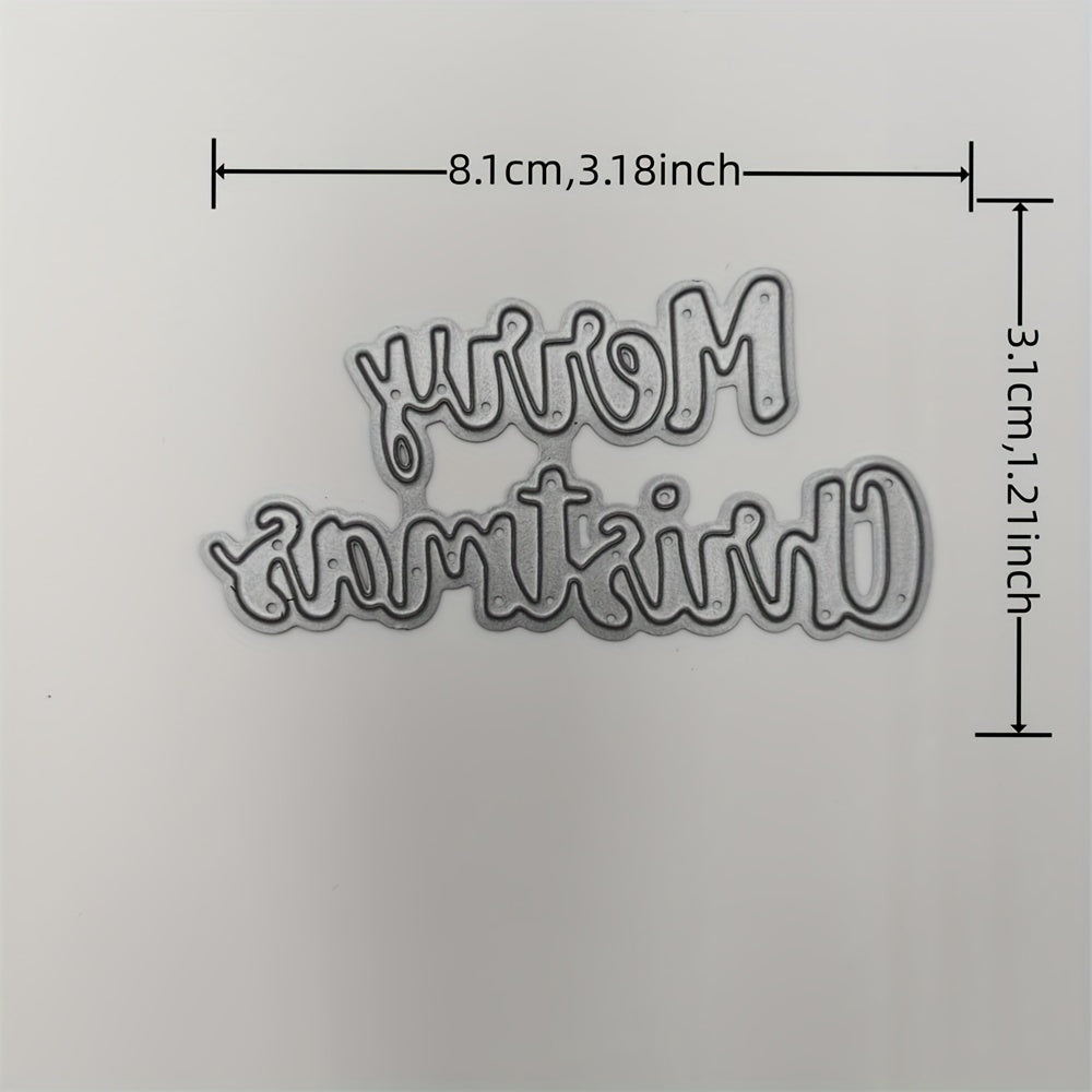 English Blessing Words Merry Christmas Letter Cutting Mold