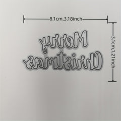 English Blessing Words Merry Christmas Letter Cutting Mold