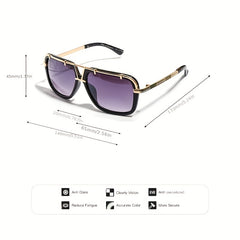 Men's Square Frame Steampunk Sunglasses UV Protection