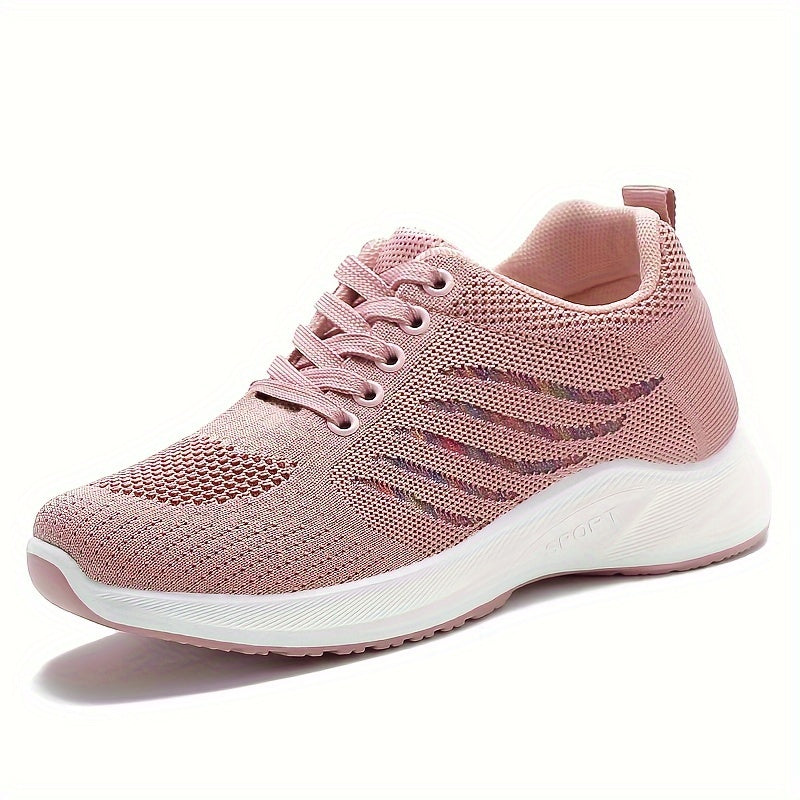 Breathable Heighten Woven Running Shoes Lightweight Thick Bottom