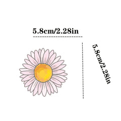 100 Flower Stickers Pack Vinyl Decals Hydroflask Laptop Scrapbooking