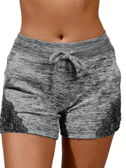 Lace Contrast Summer Loose Shorts Casual Pockets Beach Shorts