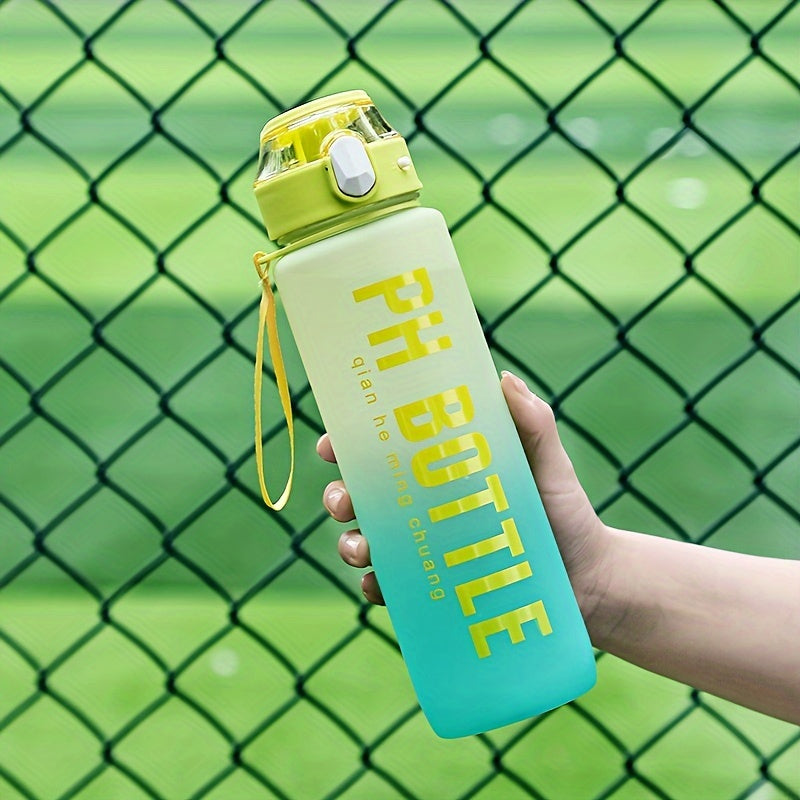 1000ml Gradient Plastic Water Kettle Leakproof Sports Water Bottle