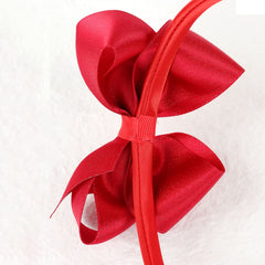 Girls Red Bow Headband Hairband Hoops Christmas Year Hair Accessories