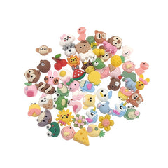 50pcs Mixed DIY Resin Cartoon Patches for Kids - S