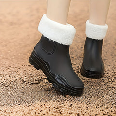 Women's Winter Rain Boots Waterproof Non slip And Fleece Lined