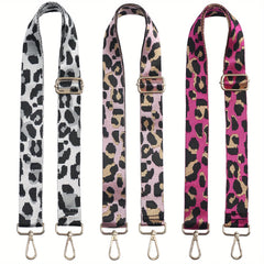3Pcs Leopard Pattern Shoulder Strap Dacron Replacement Belt
