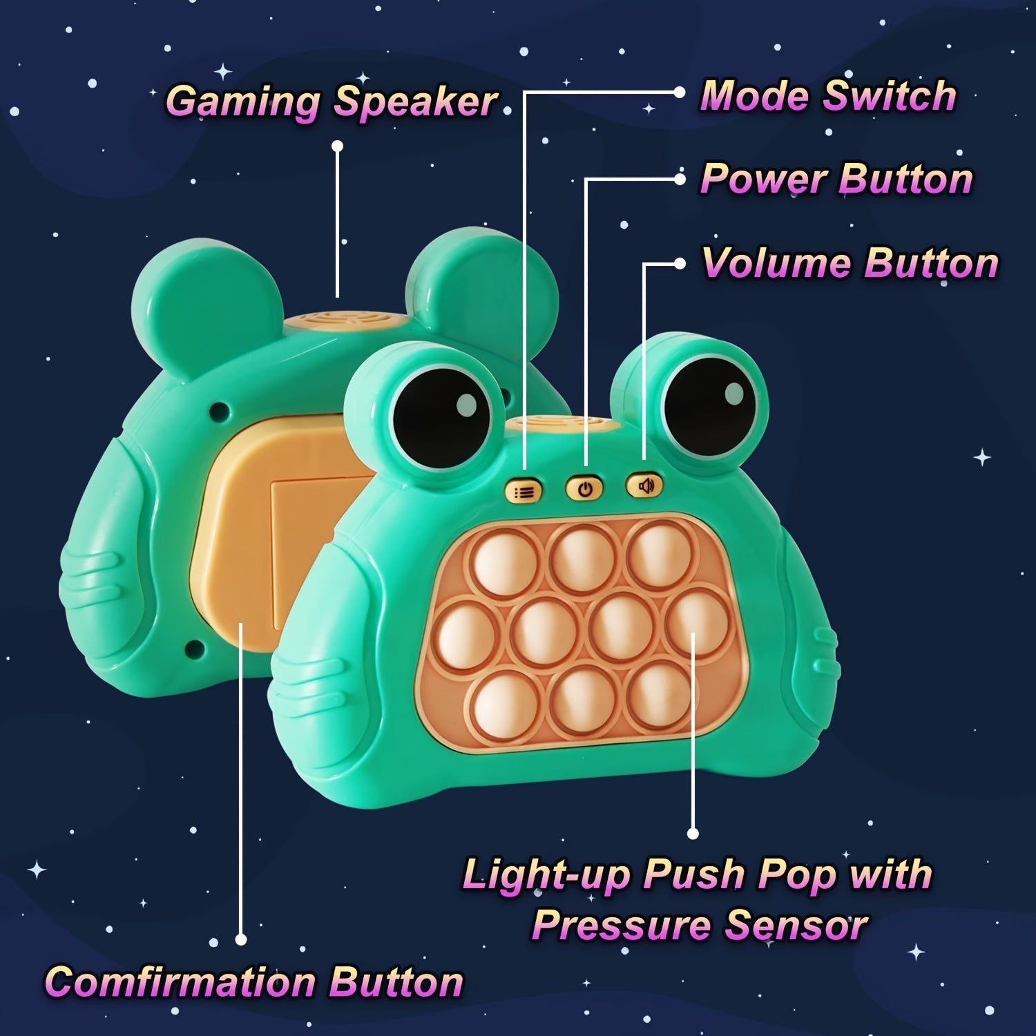 Sensory Fidget Toys for Kids 8-12 - Frog Handheld Game