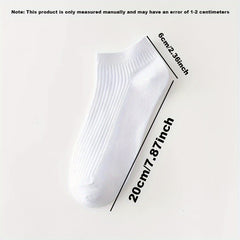 6pairs Soft Solid Low Cut Ankle Socks
