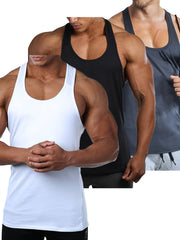 3pcs Men's Stretch Sleeveless Tank Top for Summer Gym Workout