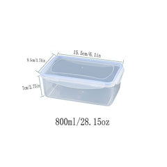 4pcs Plastic Storage Box Refrigerator Lunch Box Sealed Container