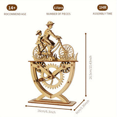 3D Father Daughter DIY Model Kit Wood Craft Brain Teaser for Christmas
