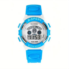 Kids Electronic Night Glow Wrist Watch Colorful Digital