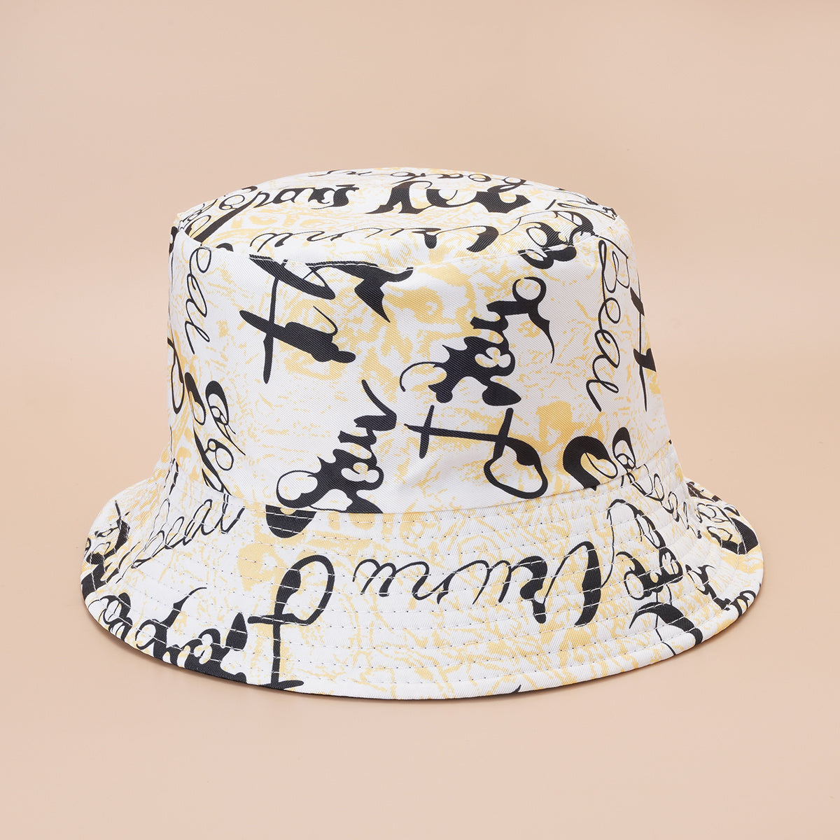 Unisex Letters Print Sunshade Bucket Hat - Outdoor Vacation Travel