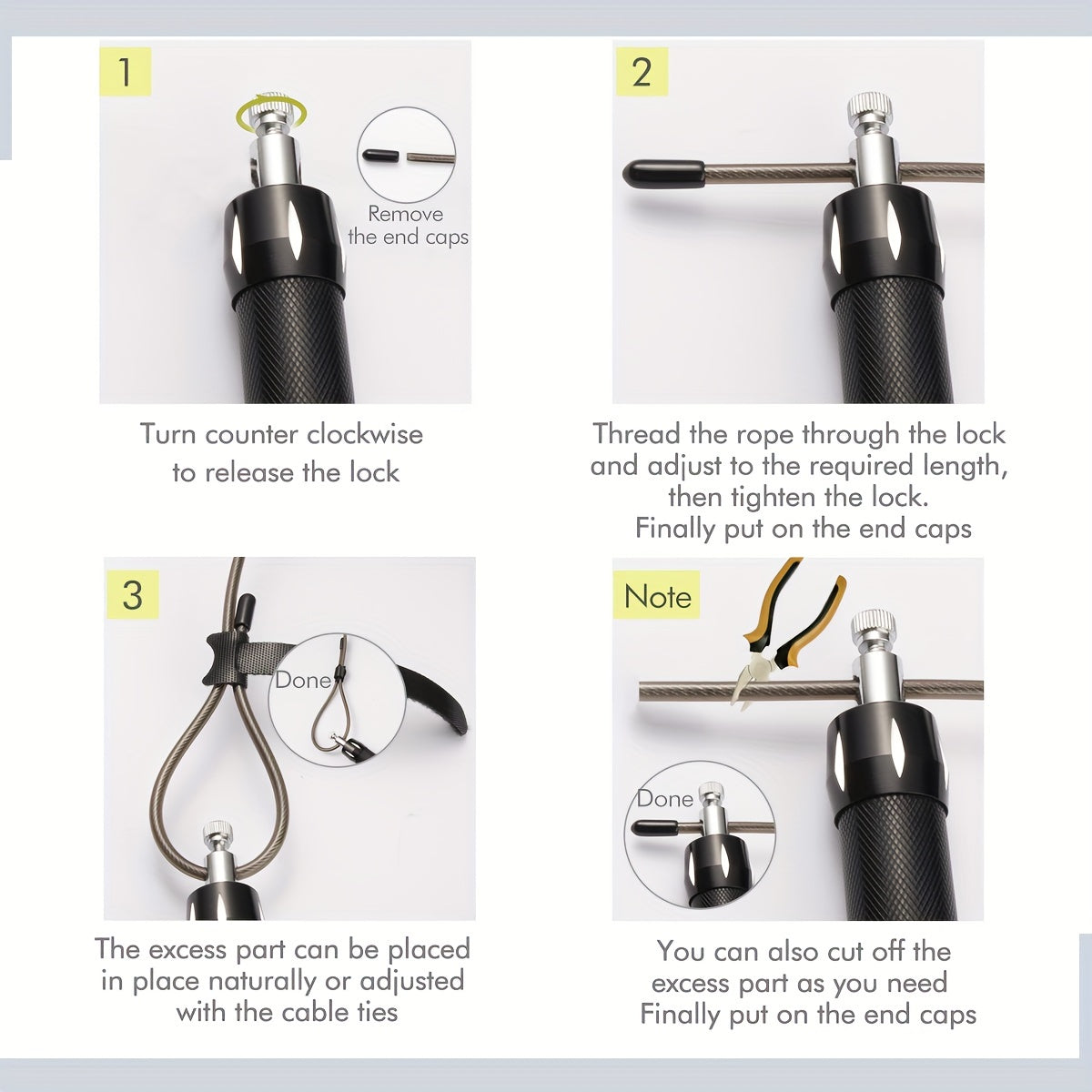 Adjustable Metal Handle Jump Rope for Men and Women with Storage Bag