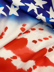 Casual Dress Women's Plus Flag Print Round Neck Loose Fit Cami Dress