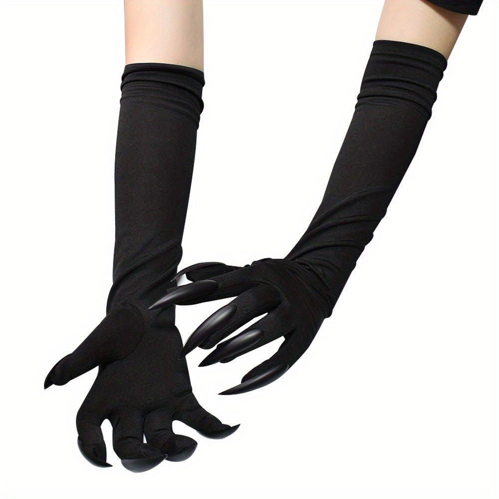 Halloween Long Nail Gloves Gothic Ghost Claw Sleeve Covers Horror Costume Party