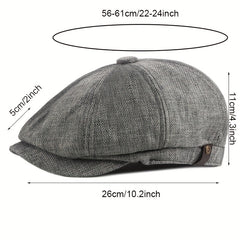 British Beret Octagonal Cap for Men Women