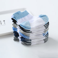 6 Pairs Baby Non Slip Floor Socks Cotton Ankle Socks for Toddler Boys Girls