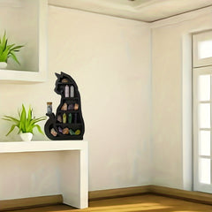 Gothic Crystal Storage Rack Cat Shape Display Shelf