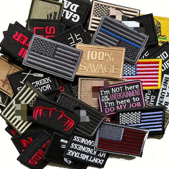 20pcs Random Hook Loop Patch Morale Patch For Backpack Clothing Jacket