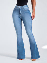 High Rise Skinny Bell Bottoms Flared Jean Pants