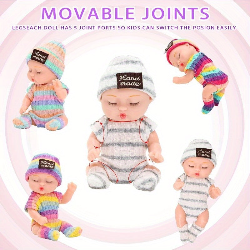 2pcs Y2K Style Sleeping BJD Reborn Dolls in Vibrant Colors